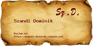 Szandi Dominik névjegykártya