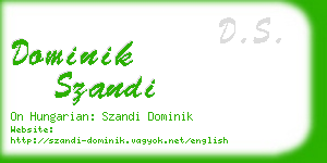 dominik szandi business card